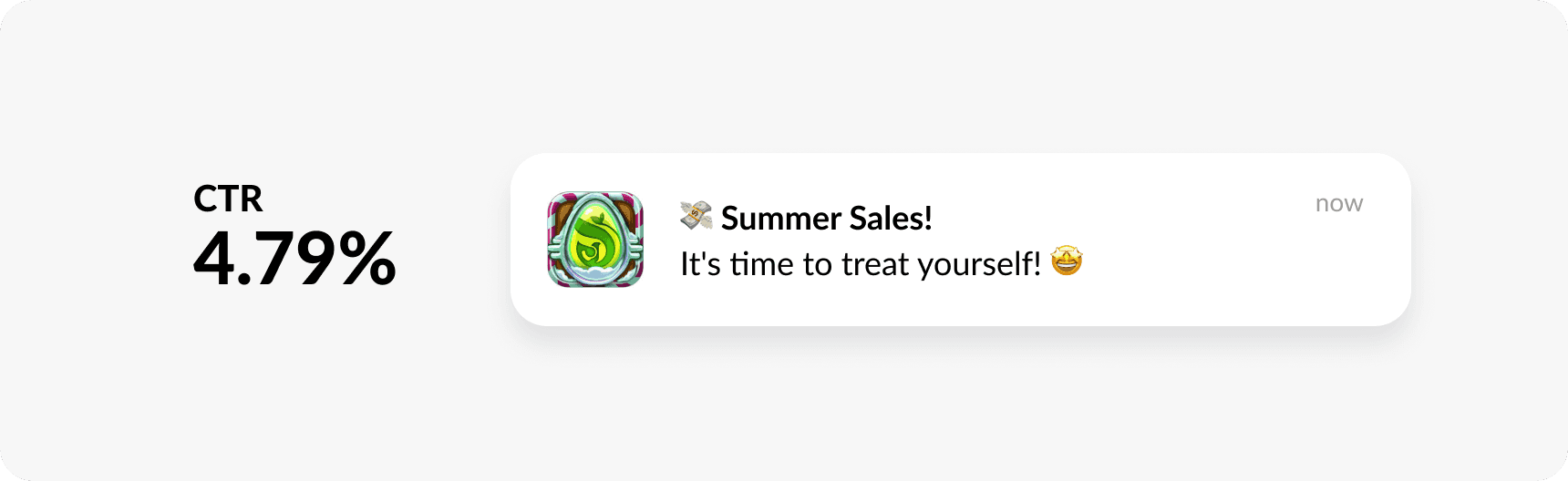 Mobile game app push example